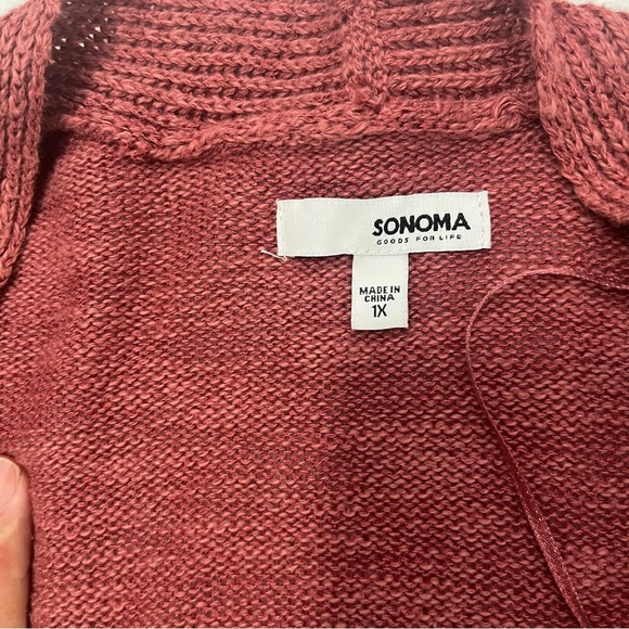 Sonoma Women's Plum Open Front Cardigan - Picture 5 of 5